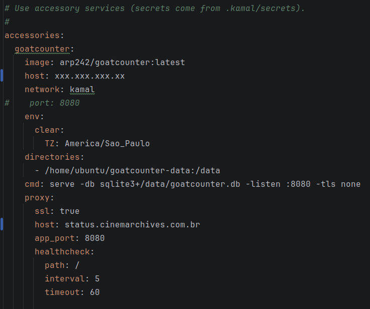 Deploy configuration with Kamal